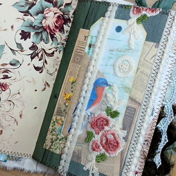 Feathered Beauty Handmade Junk Journal - Picture 6 of 13